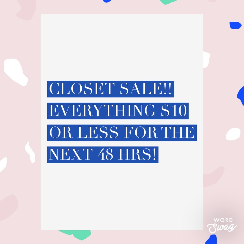 CLOSET SALE